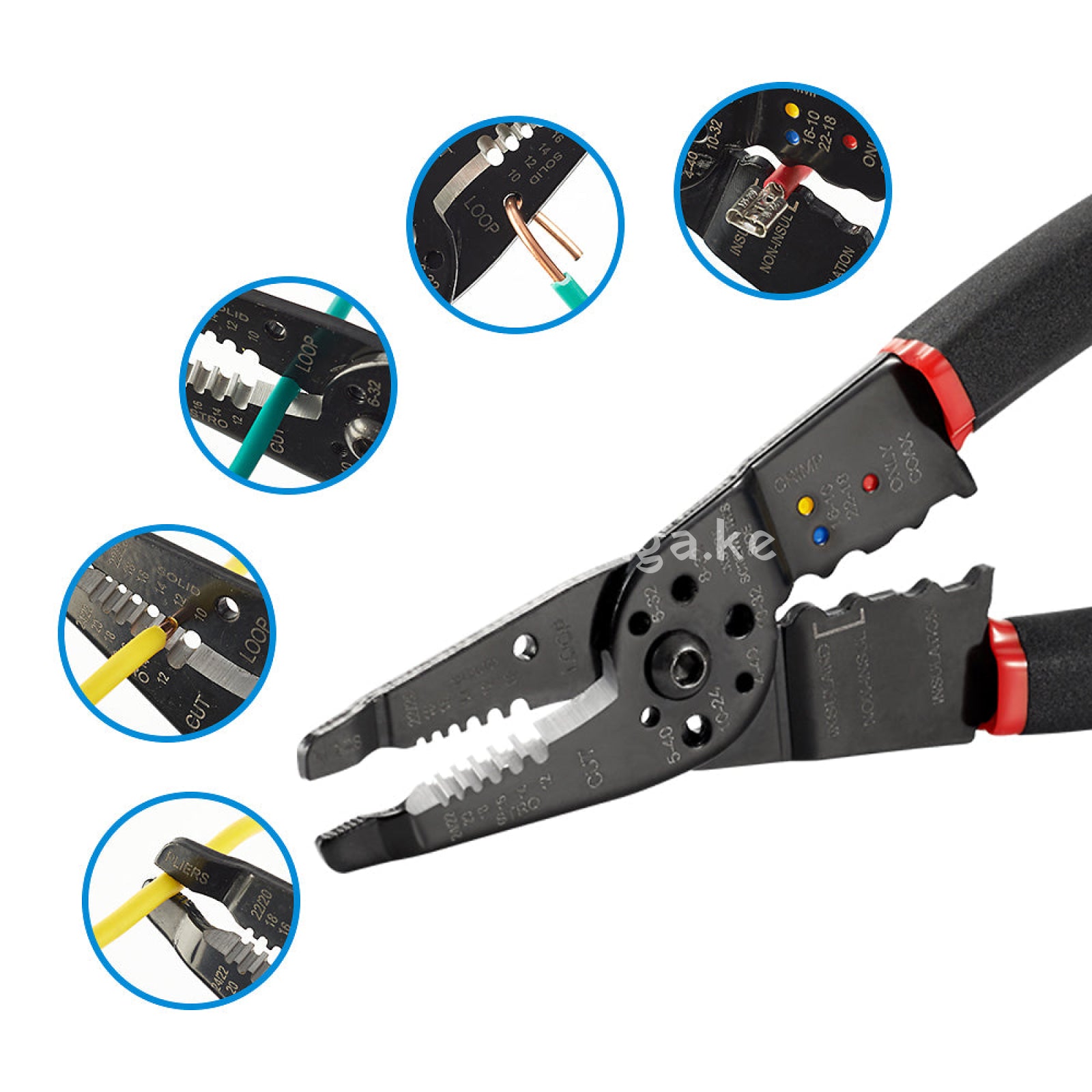 7 In 1 Wire Stripper Cutter Stripping Tool - 8 Inch Multi-Function Hand Crimping Plier