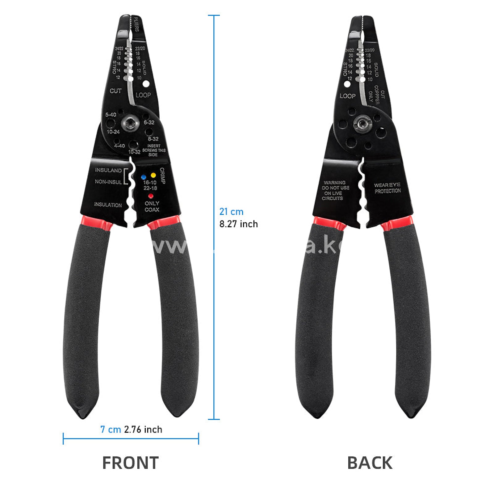 7 In 1 Wire Stripper Cutter Stripping Tool - 8 Inch Multi-Function Hand Crimping Plier