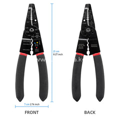 7 In 1 Wire Stripper Cutter Stripping Tool - 8 Inch Multi-Function Hand Crimping Plier