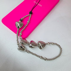 Silver phone charm