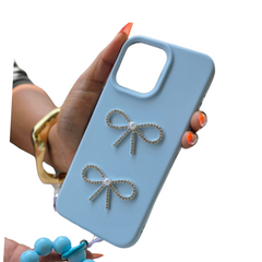 IPhone 11 shiny bowconture silicone phone case
