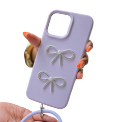 IPhone 11 shiny bowconture silicone phone case