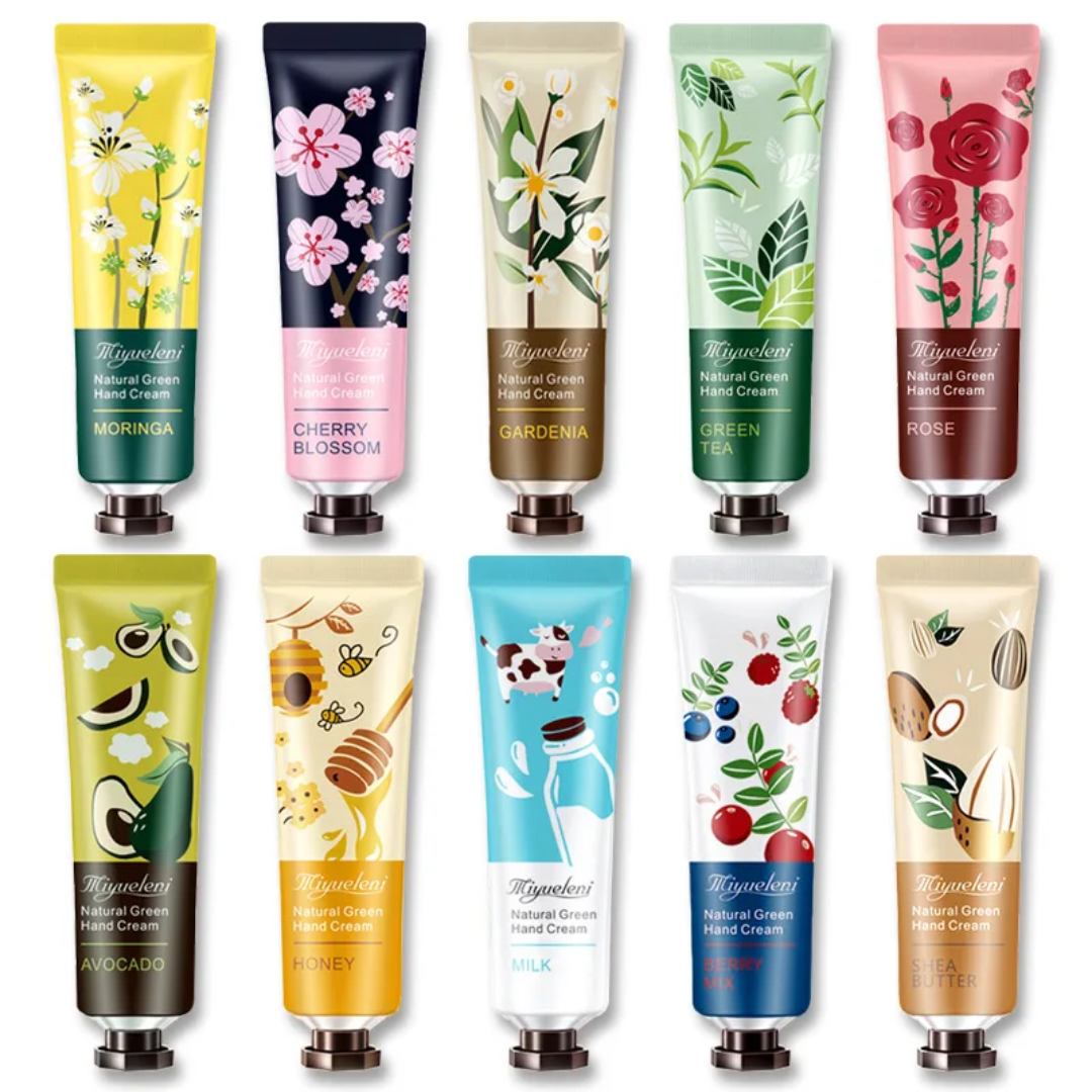 30g Fruit & Plant Hand Cream – Hydrating, Anti-Dryness, Wrinkle Repair Lotion (Multiple Flavors)
