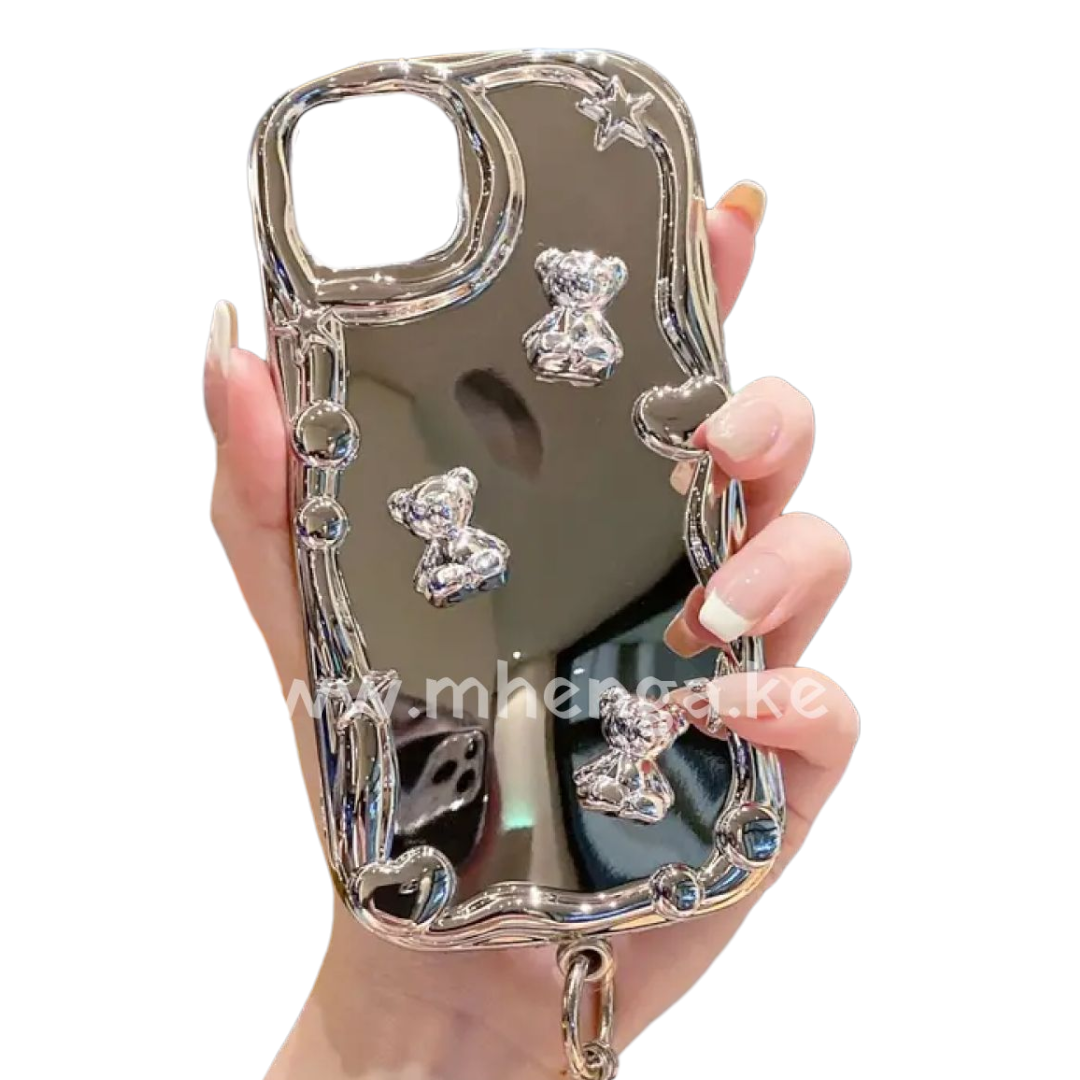 Mirror love charm cases. Iphone 14 Pro phone case.